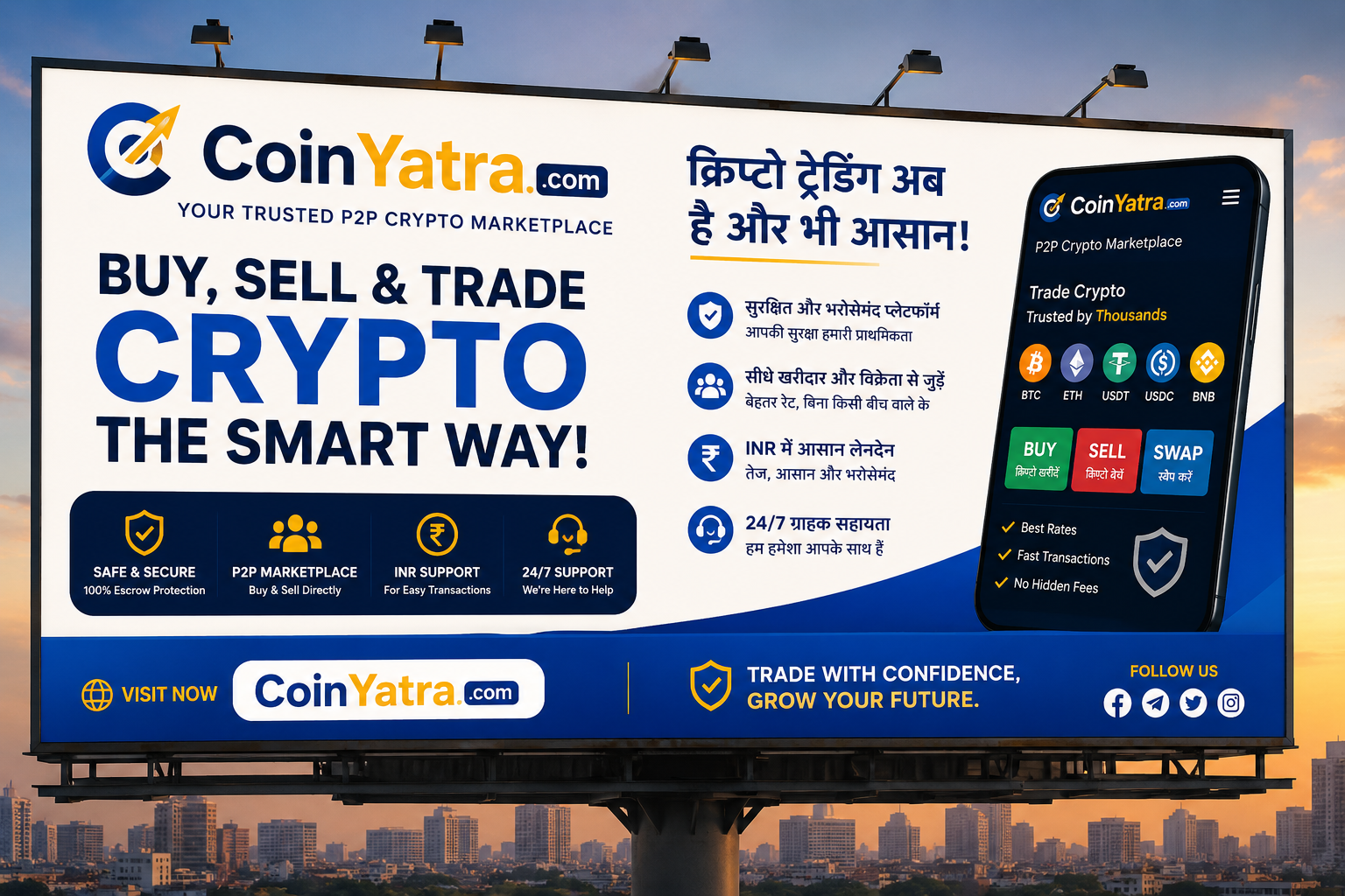 CoinYatra billboard advertisement campaign